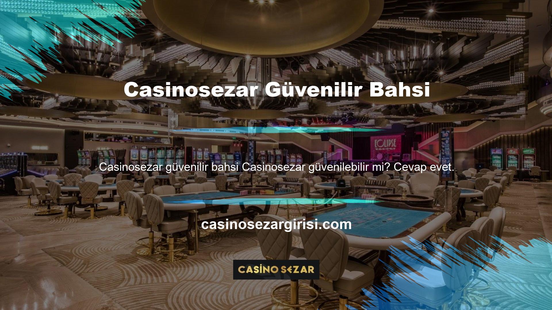 Casinosezar, Avrupa'nın en güvenilir bahis sitelerinden biridir ve finansal araçlar kullanır