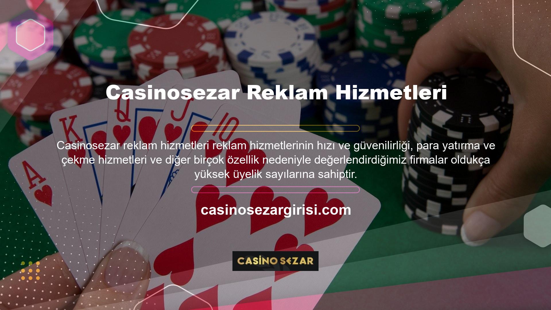 Casinosezar online oyun ve bahis platformunun tüm bahis içeriklerinde ve oyun alanlarında özel hazırlanmış güvenlik malzemeleri de sağlanmaktadır