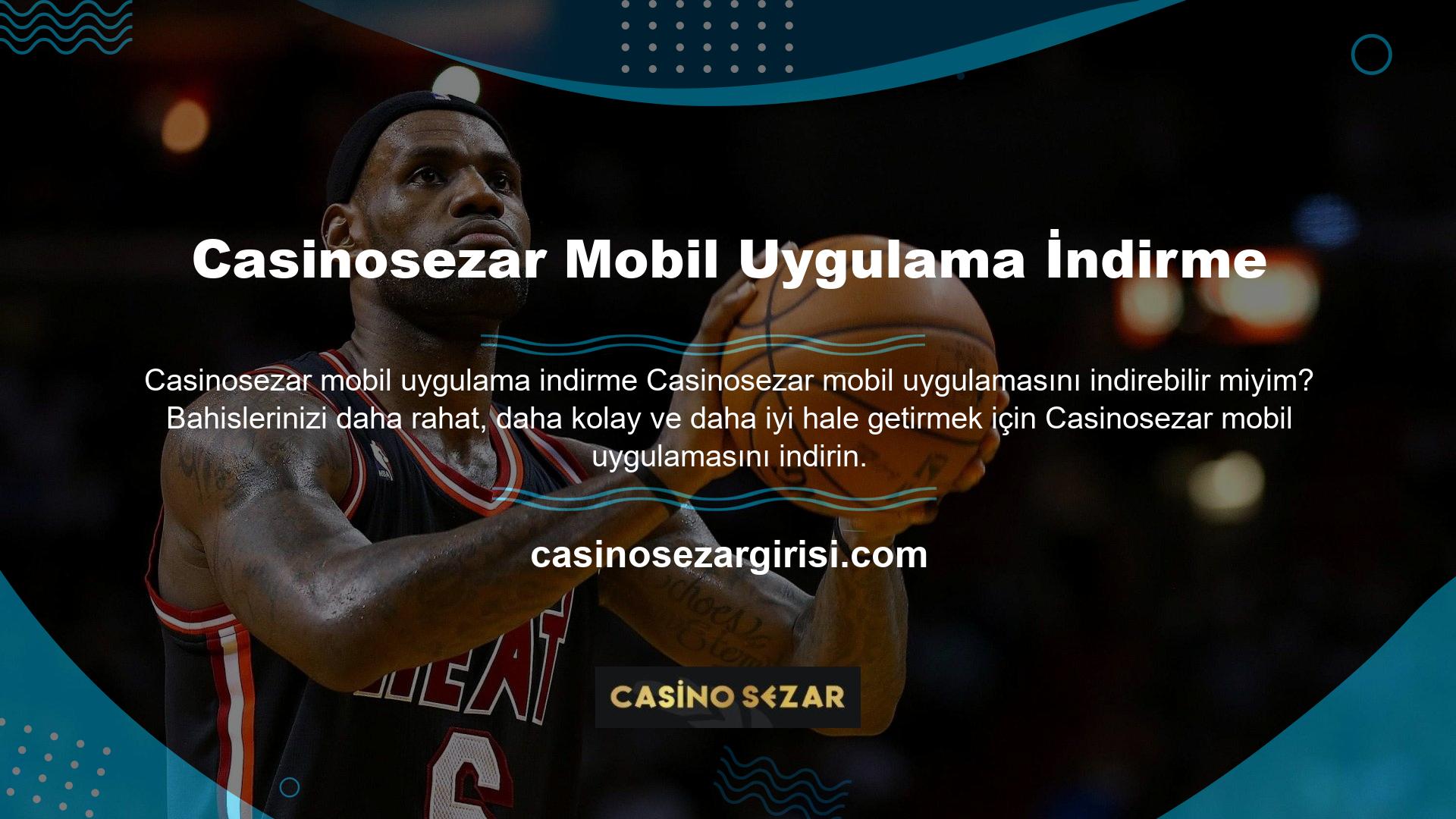 Casinosezar mobil uygulama hizmetleri Android ve IOS cihazlarla uyumludur