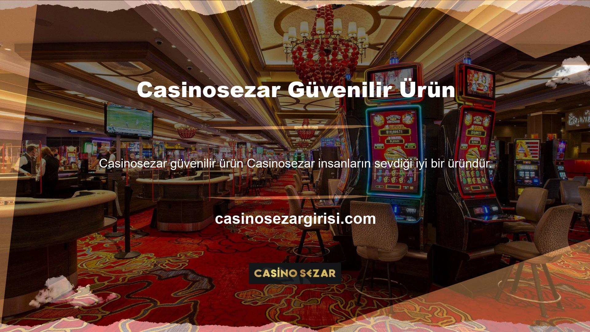Güvenli bir oyuna bahis yapmak istiyorsanız, Casinosezar web sitesini giriş adresinizle kullanabilirsiniz