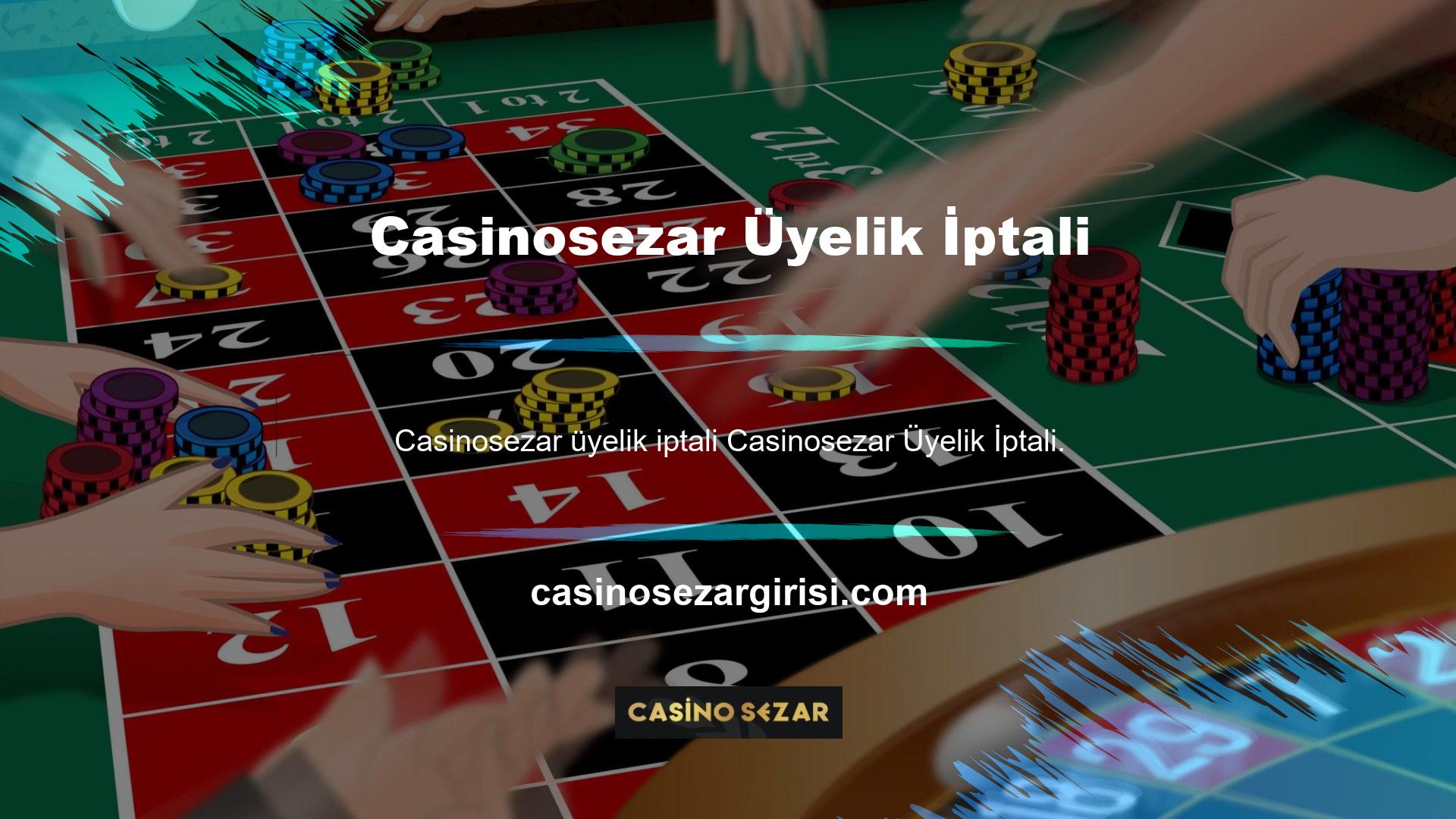 Casinosezar Üyelik İptali Casinosezar Üyelik İptali Çevrimiçi oyunlar ve bahis sitelerinde birçok çağrı yaptıktan sonra, bir karar verdiniz, zaten sitenin bir üyesisiniz, Casinosezar üyeliğinizi iptal etmek istiyor musunuz? Öyleyse bulduğumuz verileri paylaşalım